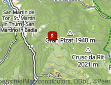 Karte: Wanderung von La Val zum Ritjoch