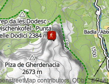 Karte: Wanderung über die Gardenaccia zum Col Plö Alt