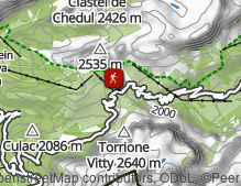 Karte: Bergtour über den Setus-Klettersteig zur Boèhütte