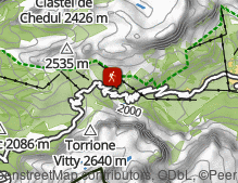 Karte: Bergtour vom Mittagstal zur Boèhütte